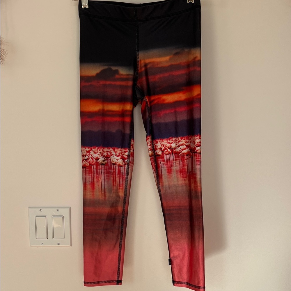 Terez Flamingo & Sunset Gradient Leggings